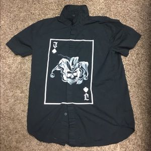 Hot Topic Suicide Squad Joker Card short-sleeve